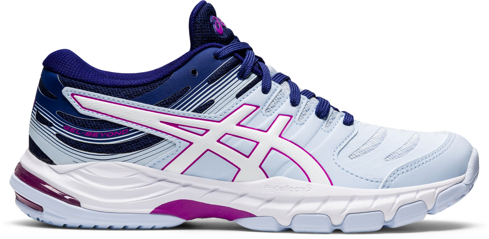 ASICS Gel-Beyond 6 Dames - Sportschoenen - Volleybal - Indoor - wit/lichtblauw