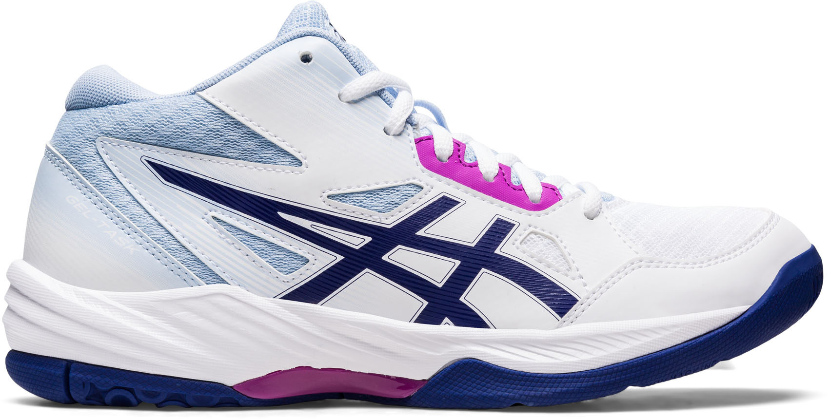 ASICS Gel-Task MT 3 Dames - Sportschoenen - Volleybal - Indoor - wit/lichtblauw