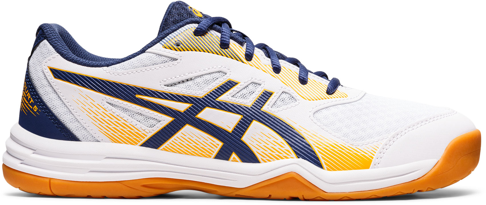 ASICS Upcourt 5 - Sportschoenen - Volleybal - Indoor - wit/oranje